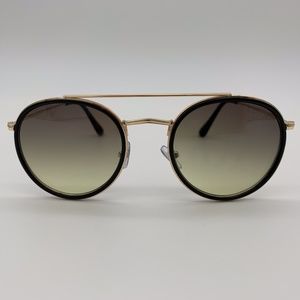 Cutout aviator sunglasses - Gold/Olive